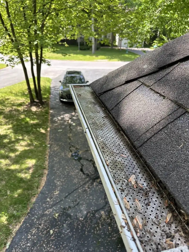 Gouttière nettoyée